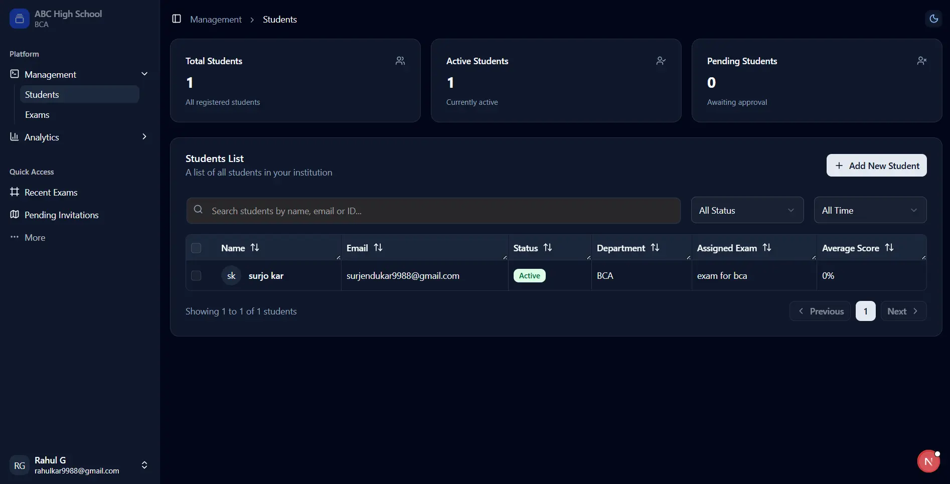 Teacher Dashboard Preview